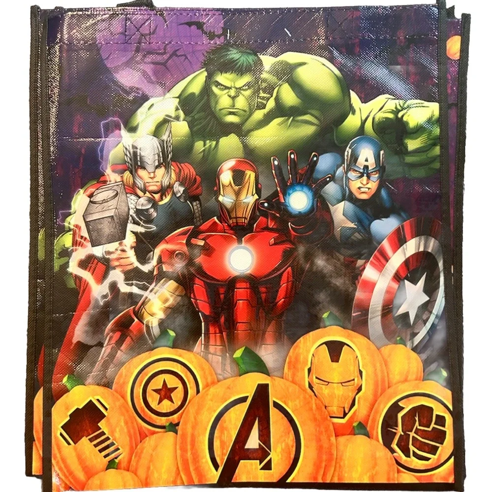 Set of 3 Marvel Avengers Reusable Tote Bags Halloween Trick or Treat NEW - Picture 2 of 7